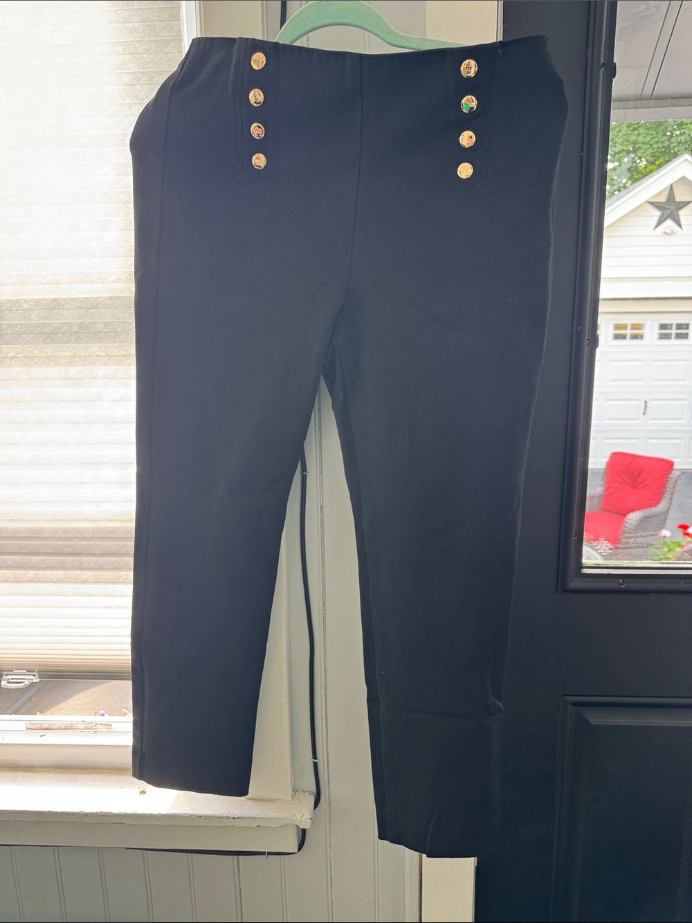 Ann Taylor Petite Black Stretch Waistband Trousers